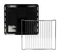 vhbw plaque de four, grille (kit de 2 pièces) compatible avec Juno JOB66611X, JOC69611X, JH060B5, JH061B5, JOC69612X four - 42 x 37 x 2,3 cm