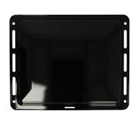 vhbw - Plaque de four noire, émaillée, revêtement anti-adhérence compatible avec Siemens HRT25220T/11 - 46 x 36,6 x 3,2 cm