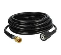 vhbw Tuyau de rallonge 15 m compatible avec Kränzle nettoyeur haute pression avec connexion M22 x 1,5, noir