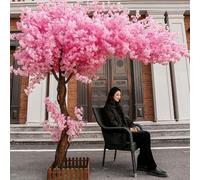 vhdurike Cerisier Artificiel en Fleurs de Cerisier Rose Fait à la Main, Magnifique décoration d'intérieur ou d'extérieur pour la Maison, Le Bureau, la fête ou Le Mariage,180 * 150cm