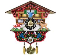 VHJdtE Horloges murales, Horloge à Coucou de la Forêt-Noire avec Oiseau mécanique(2)