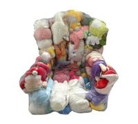 Vhjlfig Chaise de rangement en peluche - Siège 2 en 1 de rangement pour jouets, pouf grande capacité pour peluches | chambre, salon, chambre d'enfant, intérieur lecture