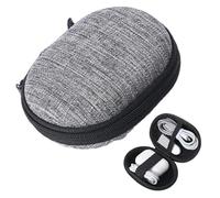 Vhjlfig Mini étui électronique - Pochettes de rangement de câbles électroniques portables, résistantes aux chocs, sac de rangement multifonction pour cordon de câble, Ovale grande taille, Refer to