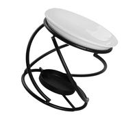 VHKJewE Porte-Bougie Chauffe-Plat élégant en métal for Salon et Chambre à Coucher, décoration de Bureau, Chauffe-Cire(Black)