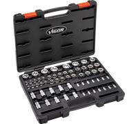 Vigor Blinky Jeu de douilles T-Plus V7920N – 60 pièces, carrés 1/4", 3/8", 1/2" profils E/T