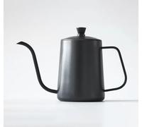 VIA CREMA Bouilloire à café Pour Over, acier inoxydable, noir, 600 ml, bec long pour versement de précision (Pour plus de 600 ml)
