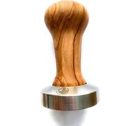 VIA CREMA Tamper fabriqué en Italie par Motta (54 mm, bois d'olive)