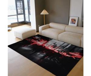 Via Vela Tapis Urbain Abstrait 80x150cm Gratte-Ciel Lignes Motif résistant Taches Salon Chambre Contemporain Fin Dos Caoutchouc Grand