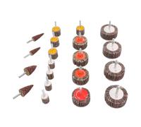 ViaGasaFamido Jeu de Roues à Lamelles 20 Pièces Tige de 1 4 Pouce Abrasif | Grains D’oxyde D’aluminium, Support en Tissu, Roue de Ponçage, Ajustement pour Meuleuse Droite à Perceuse Pneumatique,