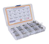 ViaGasaFamido Kit de Vis et D'écrous en Acier Inoxydable 304, avec Attaches M2 M3 M4 M5, Boulons à Tête Cylindrique, Jeu de Rondelles pour Réparation de Bricolage Industriel à Domicile