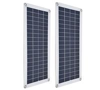 ViaGasaFamido Monocristallin Panneau Solaire Chargeur Kit, 2x10W Port USB | Source d\'énergie photovoltaïque, sortie USB 5 V, efficacité de conversion élevée, pour batterie de voiture de bateau RV,