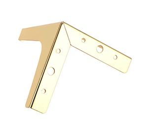 ViaGasaFamido Pieds de canapé Triangulaires en Fer, Pieds de Meubles Décoratifs Dorés, en Fer Robustes, 13,5x13 Cm, Idéaux pour Les Canapés et Les Armoires