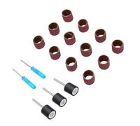 ViaGasaFamido Tambour de Ponçage, Manchons de Ponçage Grain 80 | Recharge pour Outil Rotatif, Tampons en Caoutchouc Auto-extensibles, Mandrin de Perçage Auto-serrant pour le Polissage du