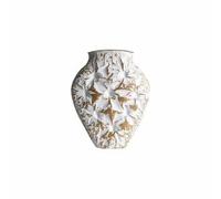 Viahsen Vase Décoratif Vase à Fleurs Vase Métallique Vase d'Ornement en Fer avec Texture Artisanale et Silhouette Touche Vintage pour Rehausser Adapté à Séjour Console Vitrine, Vase A3457