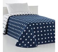 VIALMAN Couvre-lit léger Bouti Sofia 10 pour lit de 105 cm | Couvre-lit étoiles lit 105 | Taille de Couette 200 x 270 cm, Couleur Marine