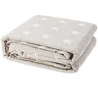 VIALMAN Couvre-lit léger Bouti Sofia 10 pour lit Double de 180 cm | Couvre-lit étoiles lit 180 | Taille de Couette 270 x 270 cm, Couleur Beige