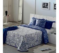 VIALMAN Couvre-lit Sofia 18 CAMA 150: 250 CM X 270 CM Bleu Marine