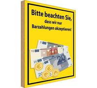 vianmo Panneau en bois 30x20 cm beachten nur Bargeld akzeptiert