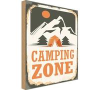 vianmo Panneau en bois 30x20 cm Camping Camping Zone Outdoor