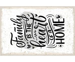 vianmo Panneau en bois 30x20 cm Family is the heart of a home