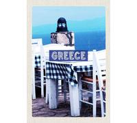 vianmo Panneau en bois 30x20 cm Greece Griechenland Restaurant Meer