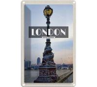 vianmo Plaque en tôle 18x12 cm London United Kingdom Retro Poster