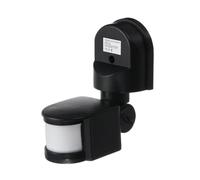 VIAPUICE Détecteur de mouvement extérieur, détecteur de mouvement micro-ondes de rechange DC 12 V 180 ° sensibilité réglable 10 S-7 min retardateur pour projecteur de sécurité éclairage LED, noir