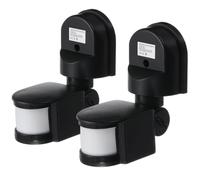 VIAPUICE Lot de 2 détecteurs de mouvement infrarouge PIR de rechange pour projecteur de sécurité avec éclairage LED - Sensibilité réglable à 180° - 10 à 7 min - Pour éclairage LED - Noir