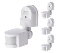 VIAPUICE Lot de 4 détecteurs de mouvement infrarouge PIR de rechange pour projecteur de sécurité avec éclairage LED, sensibilité réglable à 180 °, 10 à 7 min, pour projecteur de sécurité, éclairage