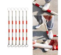 Vibeo Barres de Cônes de Circulation Barres de Cônes Rétractables en Plastique Souple, Bâton de Signalisation de Sécurité Extensible 120 à 200 cm, Poteaux de Signalisation Routière(6pcs)