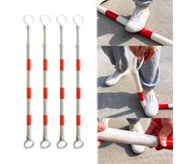Vibeo Barres de Cônes de Circulation Barres de Cônes Rétractables en Plastique Souple, Bâton de Signalisation de Sécurité Extensible 120 à 200 cm, Poteaux de Signalisation Routière(4pcs)