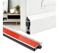 Vibeo Bas de Porte Automatique Plinthe Automatique Escamotable Autoadhésive | Bas de Porte Acoustique pour Bas de Porte, Boudin de Porte Réglable Blanc, Pose en Applique, Plinthe Escamotable Étroite