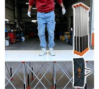 Vibeo Châssis Pliable Établi Table de Travail Pliable Robuste, sans Assemblage, Établi Pliable à Hauteur Réglable, Poste de Travail Portable pour Garage, Atelier, Extérieur(6 Legs)