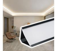 Vibeo Corniche Plafond LED Profilé en Aluminium pour Plafonnier LED d'angle Supérieur, Moulure Lumineuse Linéaire pour Éclairage Mural, Moulure Décorative Lumineuse avec Cache(Black,13m(42.7ft))