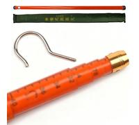 Vibeo Perche de Mesure Isolée Perche Télescopique Haute Tension avec Sac de Rangement, Perche D'arpentage Isolée Extra Longue de 5 à 18 m, Bâton de Technicien en Résine Époxy