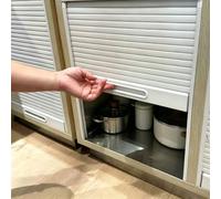 Vibeo Porte Accordéon Interieur Kit de Porte Coulissante à Tambour pour Meuble de Cuisine, Portes Coulissantes à Enroulement, 50-100 cm Porte Coulissante à Tambour Gain de Place(24x30in(61x76.2cm))