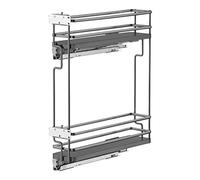 VIBO Cadre médian Coulissant Bas - Modèle : Galaxy - Largeur : 107 mm - Matériau : Mélaminé/Acier - Sens : Gauche - Version : Fil Plat - Hauteur : 550 mm - Décor : Anthracite - Profondeur : 468 mm
