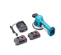 Vibrateur pour Carrelage, 20V sans fil carreleur 6 vitesses carrelage automatique carreaux nivellement vibrateur mur sol ventouse outil électrique(2Battery 2.0A)