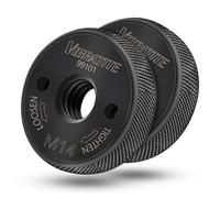 VIBRATITE 2 Pièces Noir Écrous à Serrage Rapide M14 pour Meuleuse | Acier allié, Serrage sans outil, Montage rapide, Compatible meuleuses d'angle AEG Black & Decker Dewalt Flex Metabo Makita