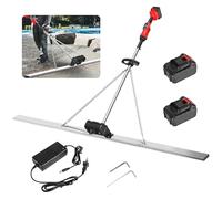 Vibreur Beton, Vibreur pour Béton Électriques 21V avec 2 Batteries 2,000 mAh Surfaceuse Beton 60W 6000 tr/min Machine de Lissage en Acier Inoxydable 1,5m pour Béton et Boue