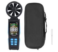 Vibsky Anémomètre numérique portable AM620 pour utilisation en extérieur CVC, sonde rotative à 180 ° avec écran LCD couleur, compteur de vitesse du vent multifonction