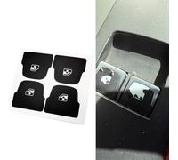 Vibsky Autocollant C7 pour réparation de bouton de commande de fenêtre - En vinyle noir avec lettrage blanc - Réduit la pénétration de la lumière