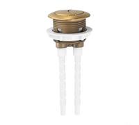 Vibsky Bouton poussoir double de chasse d'eau en ABS pour salle de bain ou réservoir de toilettes Doré brossé 38 mm