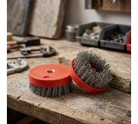 Vibsky Brosse abrasive antique de 10,2 cm pour polissage du granit et du marbre, filetage de montage, meule en carbure de silicium, pour enlever la rouille