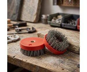 Vibsky Brosse abrasive antique de 10,2 cm pour polissage du granit et du marbre, filetage de montage, meule en carbure de silicium, pour enlever la rouille
