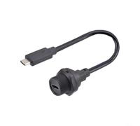 Vibsky Câble mâle étanche de 1 m de connexion filetée pour l'agriculture | Contacts en laiton, boîtier PA66, étanche IP, -40 °C à 105 °C, pour marine, agriculture, 5G, LED
