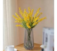 Vibsky Fleurs artificielles en soie d'acacia jaune de 218,4 cm avec tiges de mimosa réalistes pour décoration de maison, bureau, centre de table de mariage