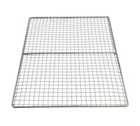 Vibsky Grille de barbecue carrée en acier inoxydable 304 pour réchaud de camping en plein air, usage domestique, miroir poli 35 x 30 cm