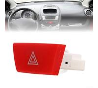 Vibsky Interrupteur de feu de détresse pour Toyota Aygo, 107 & C1 (2005-2014) - Blanc et rouge, OEM 6490NG