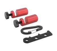 Vibsky Jauges d'escalier hautes usinées CNC avec support de rangement, règle à angle droit multifonction, travail du bois, rouge